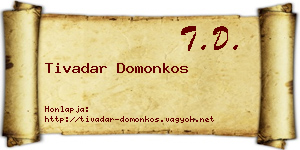 Tivadar Domonkos névjegykártya